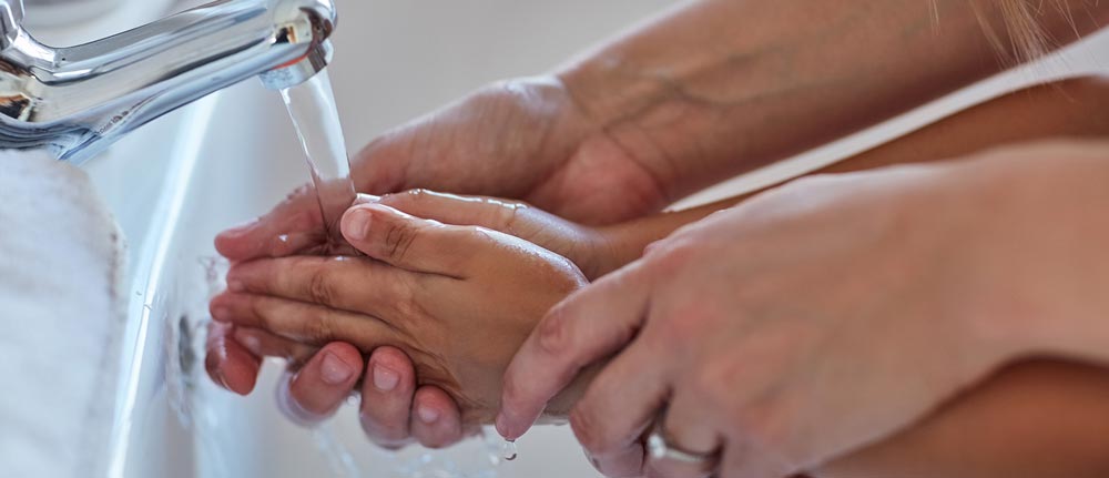 Washing hands